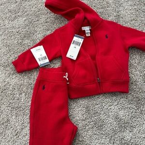Ralph Lauren Red Baby Outfit